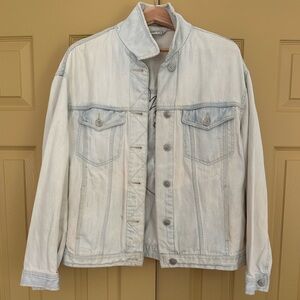 Light Wash Embroidered Jean Jacket